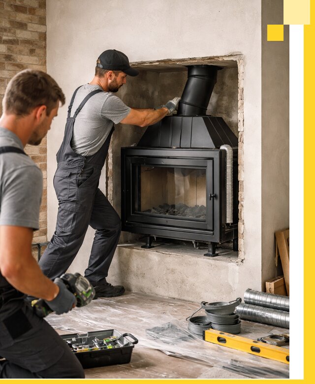 Установка каминных топок в Смоленске: монтаж, подключение