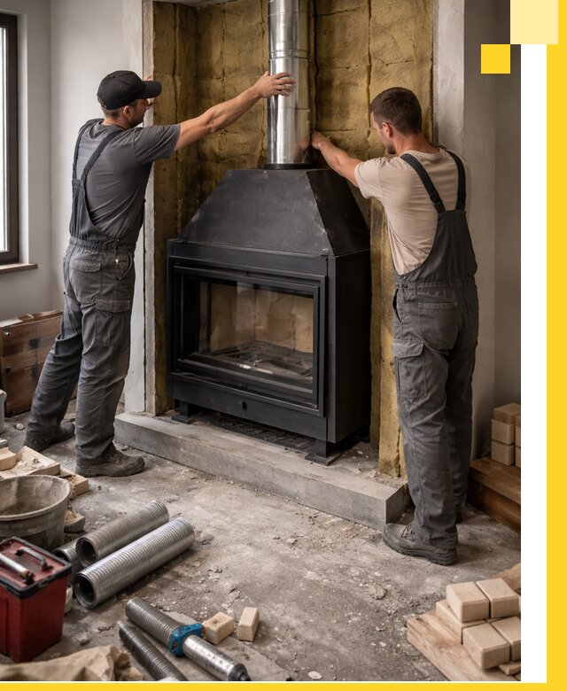 Изготовление и монтаж закрытых каминов в Смоленске под ключ