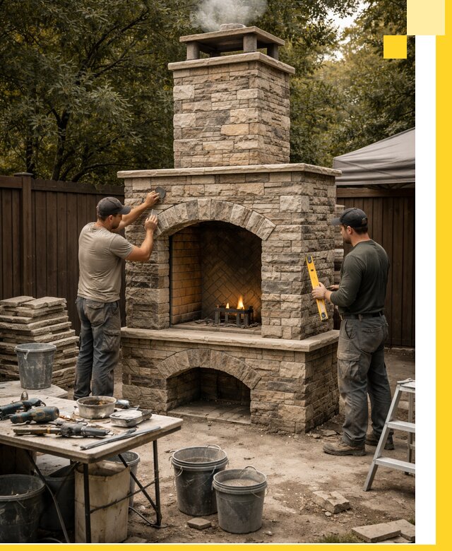 Проектирование и установка уличных каминов в Смоленске