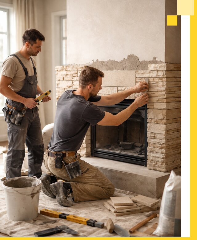 Установка и монтаж каминов для загородного дома в Смоленске