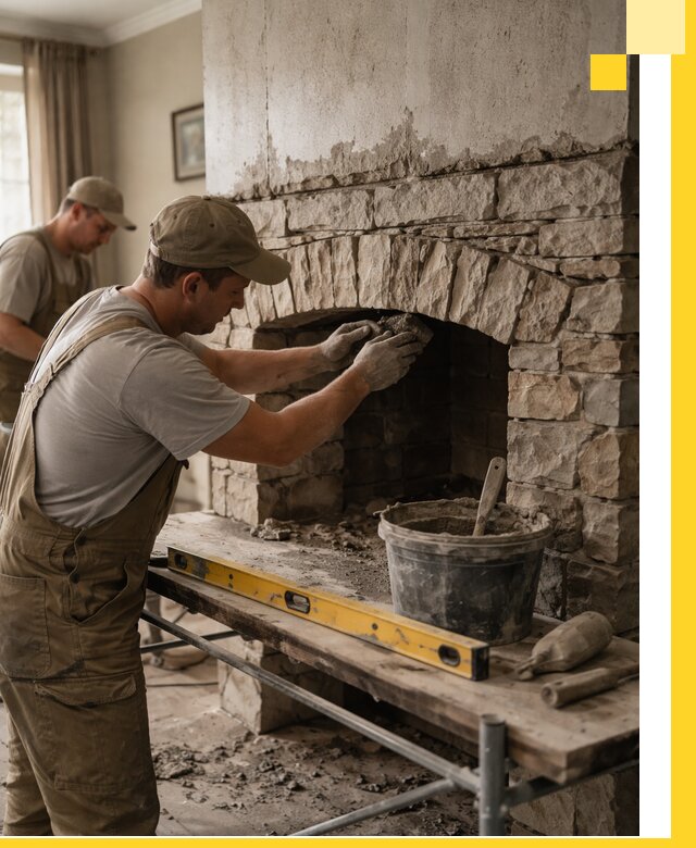 Изготовление каминов под ключ в Смоленске, монтаж и отделка