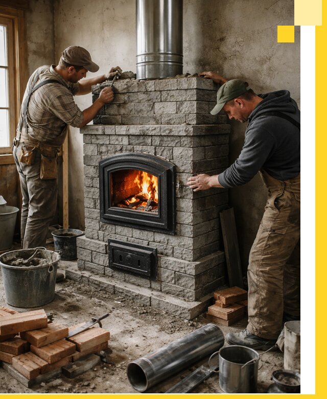 Производство, поставка и монтаж дровяных печей в Смоленске