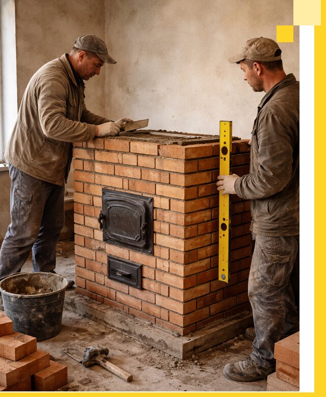 Отопительные печи под ключ в Смоленске, установка и сборка