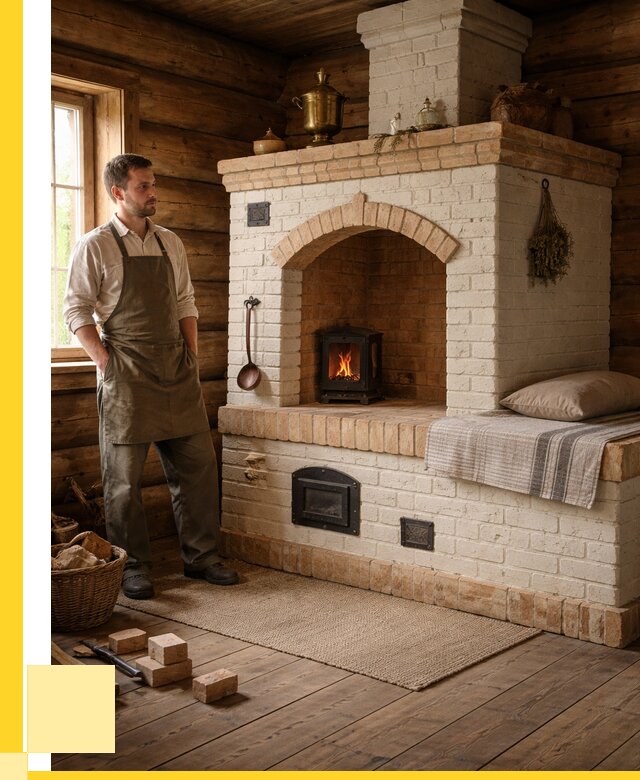 Русские печи с лежанкой под ключ в Смоленске от 153825 р. ЭриданСмл