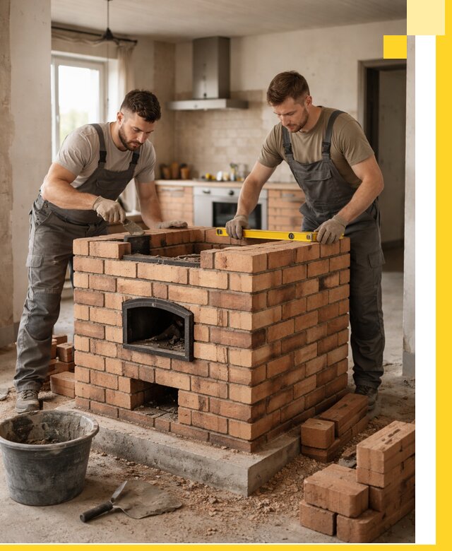 Установка и монтаж печей в частном доме в Смоленске под ключ