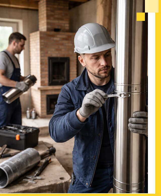 Профессиональный монтаж дымоходов для печей в Смоленске