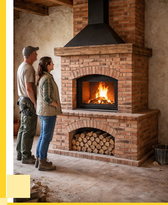 Печи камины из кирпича в Смоленске от 123060 р. | ЭриданСмл