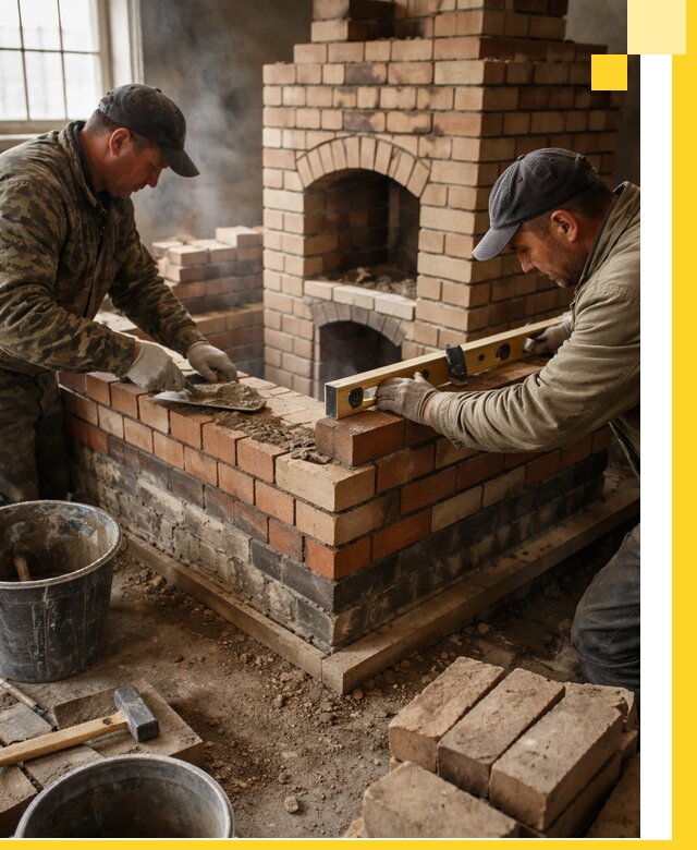 Изготовление и монтаж печей и каминов из кирпича в Смоленске