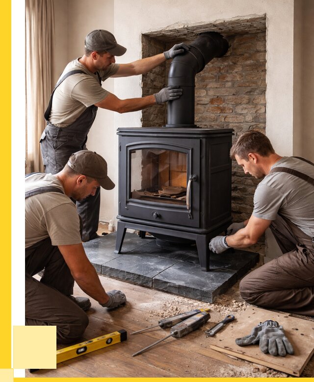 Монтаж печи камина в частном доме в Смоленске от 25638 р. | ЭриданСмл
