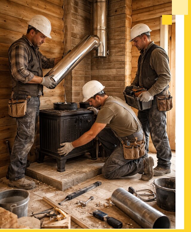 Профессиональный монтаж банных печей и дымоходов в Смоленске