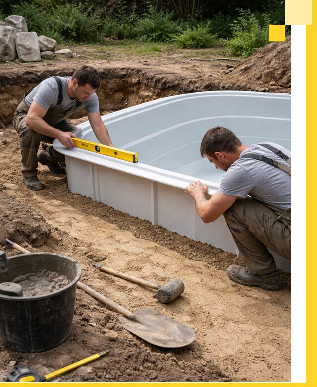 Производство и установка пластиковых бассейнов в Смоленске под ключ