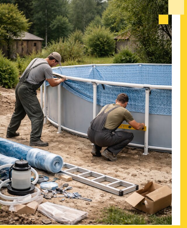 Установка и монтаж каркасных бассейнов в Смоленске под ключ