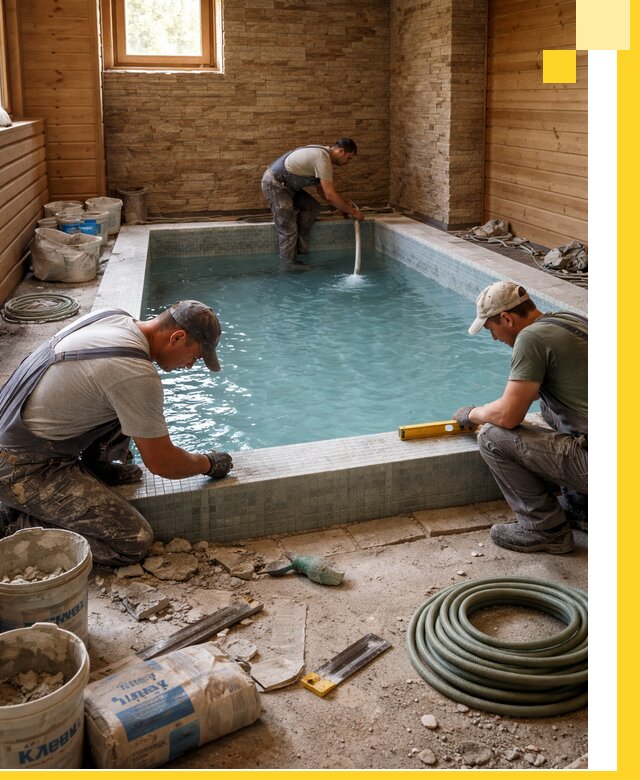 Проектирование и строительство бассейнов для бани в Смоленске