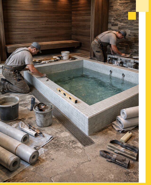 Установка и строительство бассейнов для сауны в Смоленске