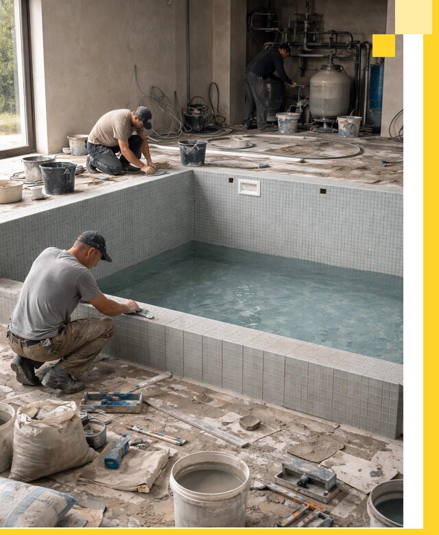 Строительство и монтаж бассейнов в помещении в Смоленске