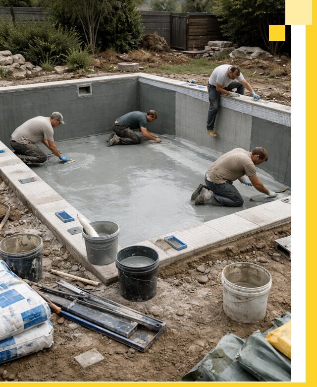 Изготовление и монтаж чаши бассейна под ключ в Смоленске