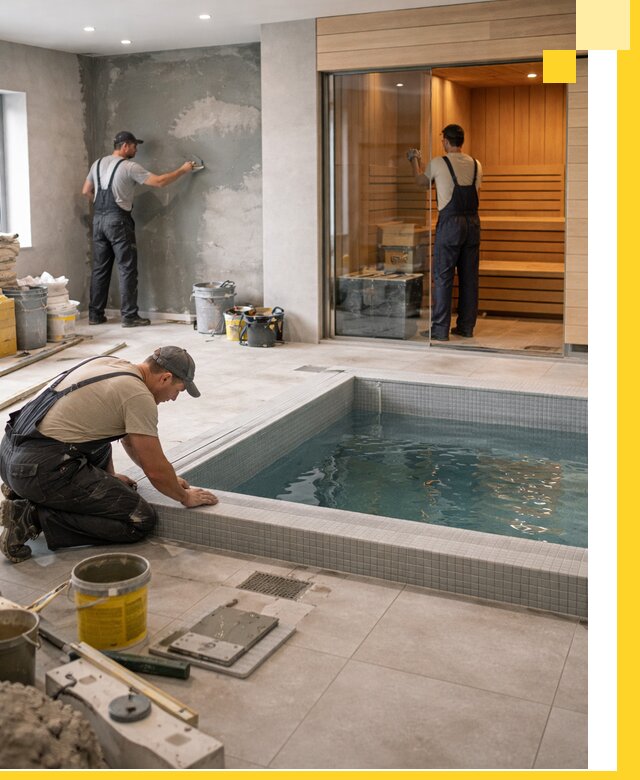 Проектирование и строительство сауны с бассейном в Смоленске