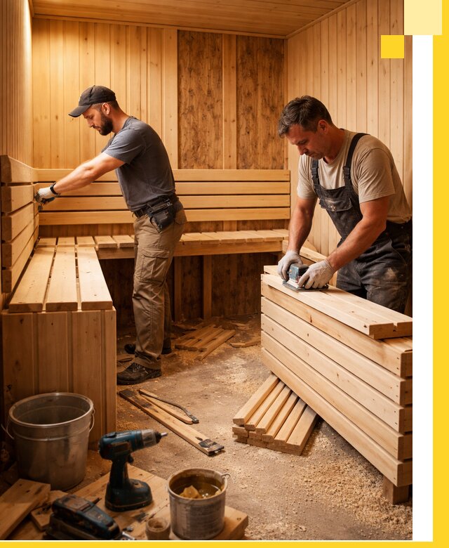 Профессиональный комплексный ремонт саун под ключ в Смоленске