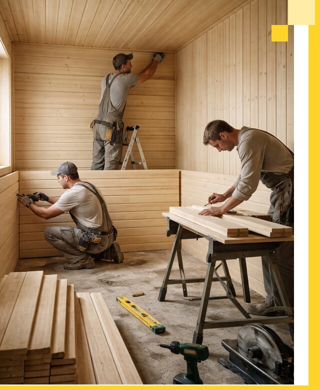 Обшивка саун в Смоленске из натуральной древесины под ключ