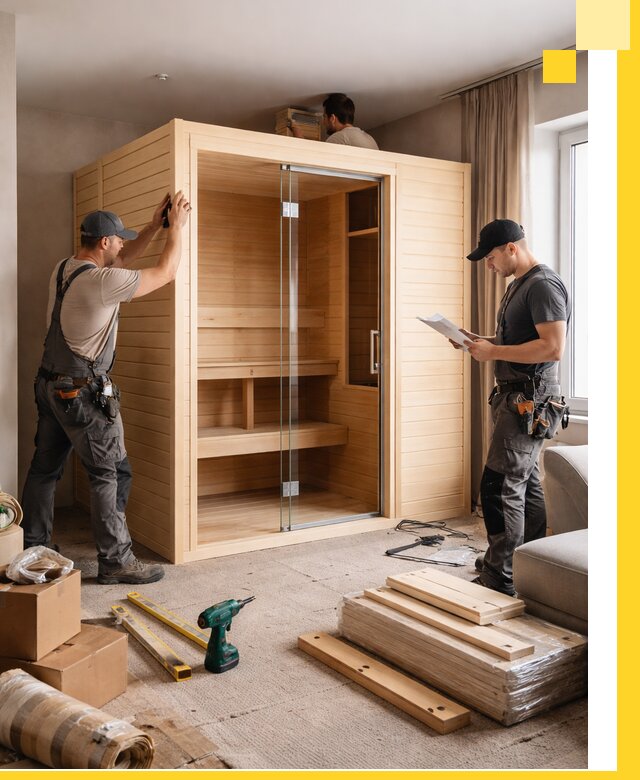 Установка и благоустройство саун в квартире в Смоленске