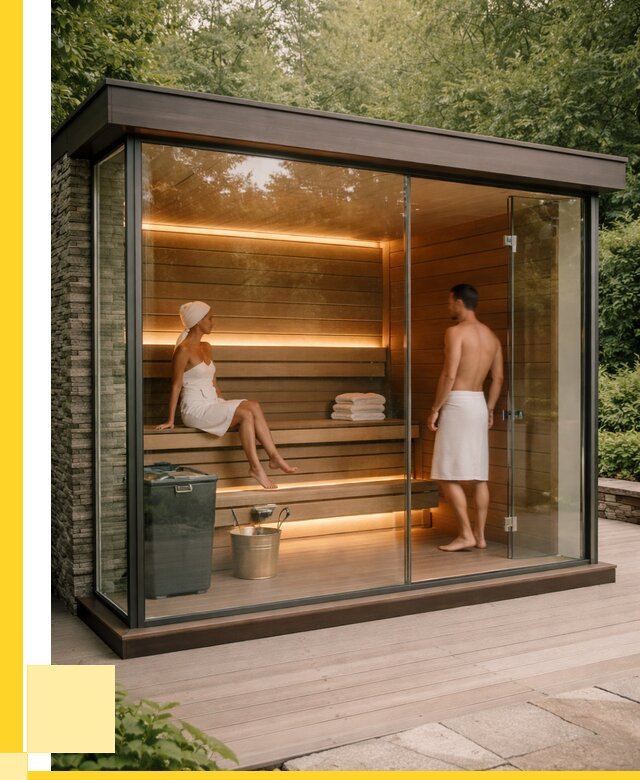 Сауна стеклянная и двери для сауны в Смоленске от 256375 р. | ЭриданСмл