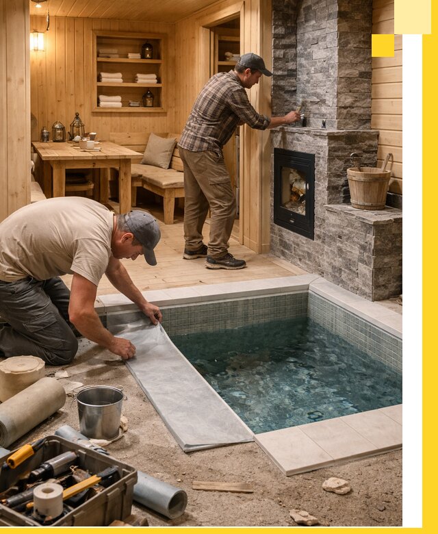 Строительство бань с комнатой отдыха под ключ в Смоленске