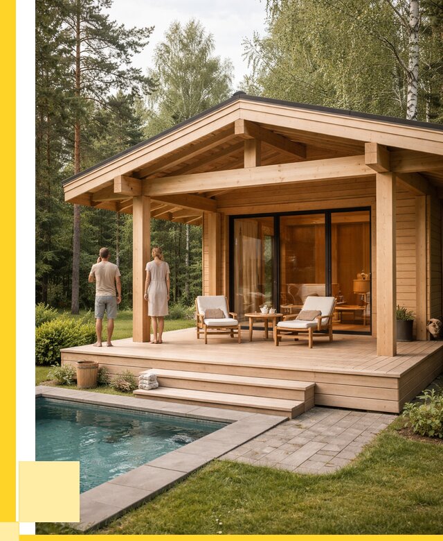 Бани с террасой под ключ в Смоленске от 615300 р. | ЭриданСмл