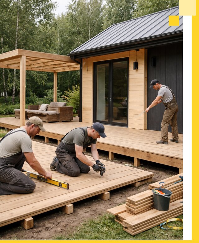 Строительство бань с террасой и бассейном под ключ в Смоленске