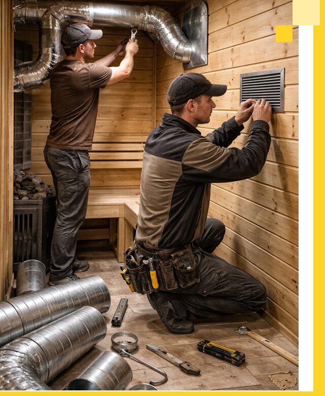 Проектирование и монтаж вентиляции бани в Смоленске под ключ