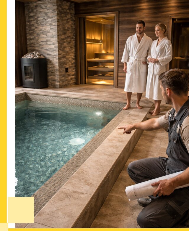 Проект бани с бассейном под ключ в Смоленске от 66658 р. | ЭриданСмл