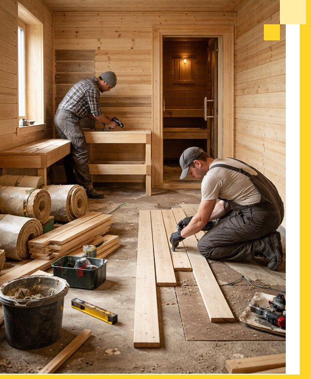 Индивидуальный проект бани с комнатой отдыха под ключ в Смоленске