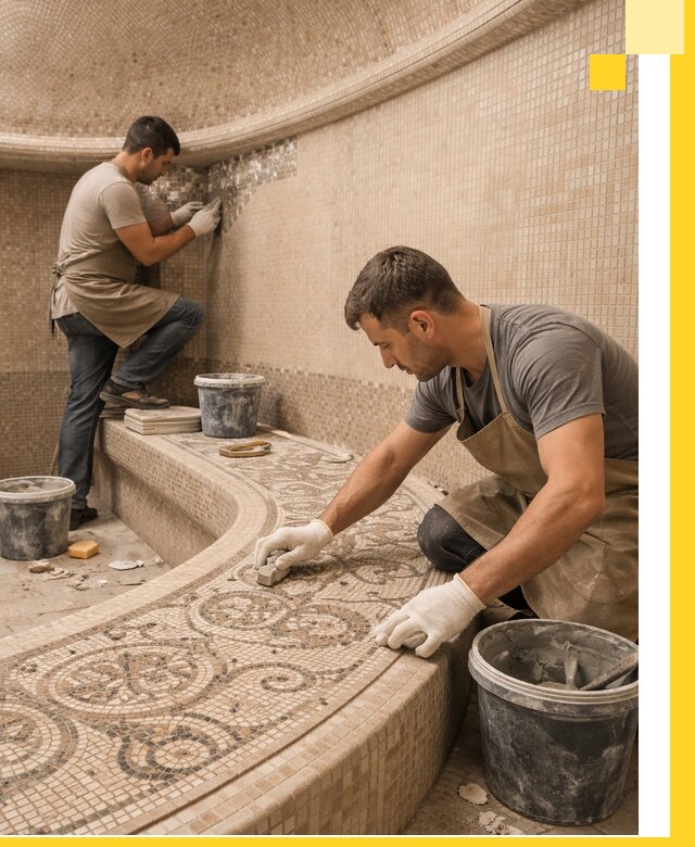 Плитка для хамама в Смоленске, укладка, подбор и поставка